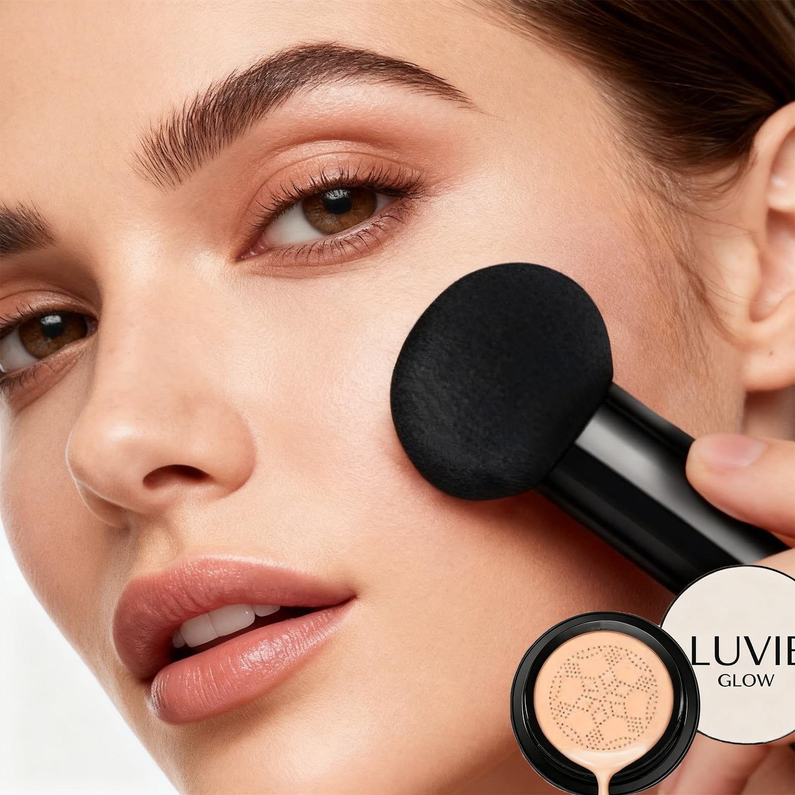 Luvie Glow Foundation Cushion Ivory | Mushroom Head Air Cushion CC Cream & BB Cream