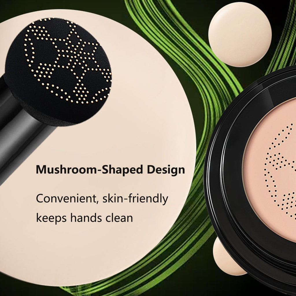 Luvie Glow Foundation Cushion | Mushroom Head Air Cushion CC Cream in Brunet Brown | Long-Lasting Matte Finish