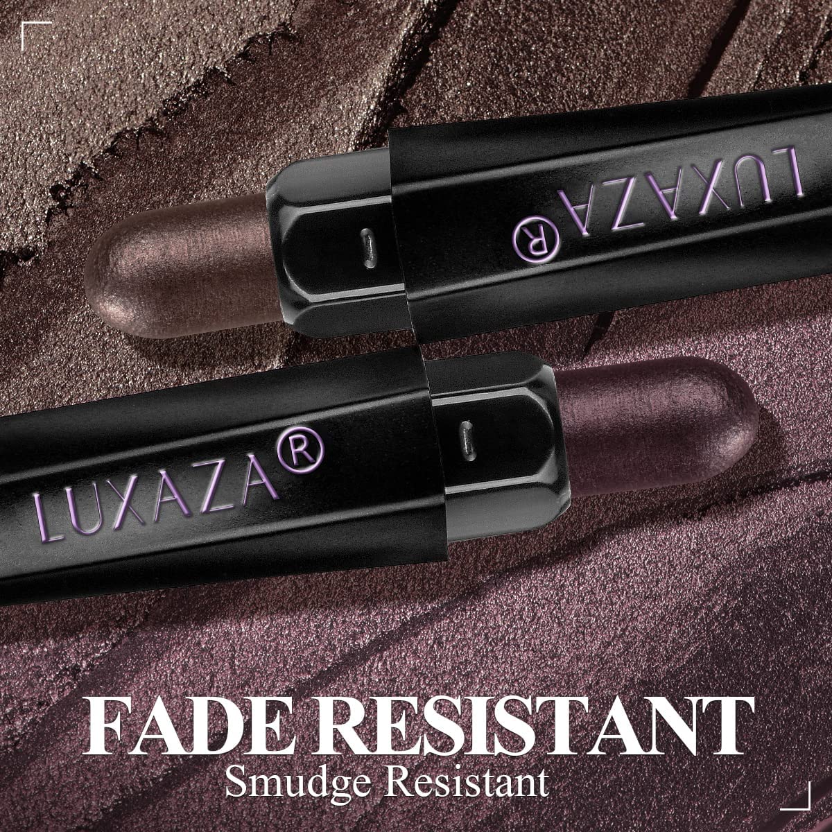 LUXAZA 6PCS Cream Eyeshadow Stick Set A10 Quartz Pink – Metallic & Matte Shimmer Shades