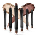 LUXAZA 6PCS Cream Eyeshadow Stick Set – Neutral Pink-Brown with Matte & Metallic Finishes (A06-Pink Neutral)