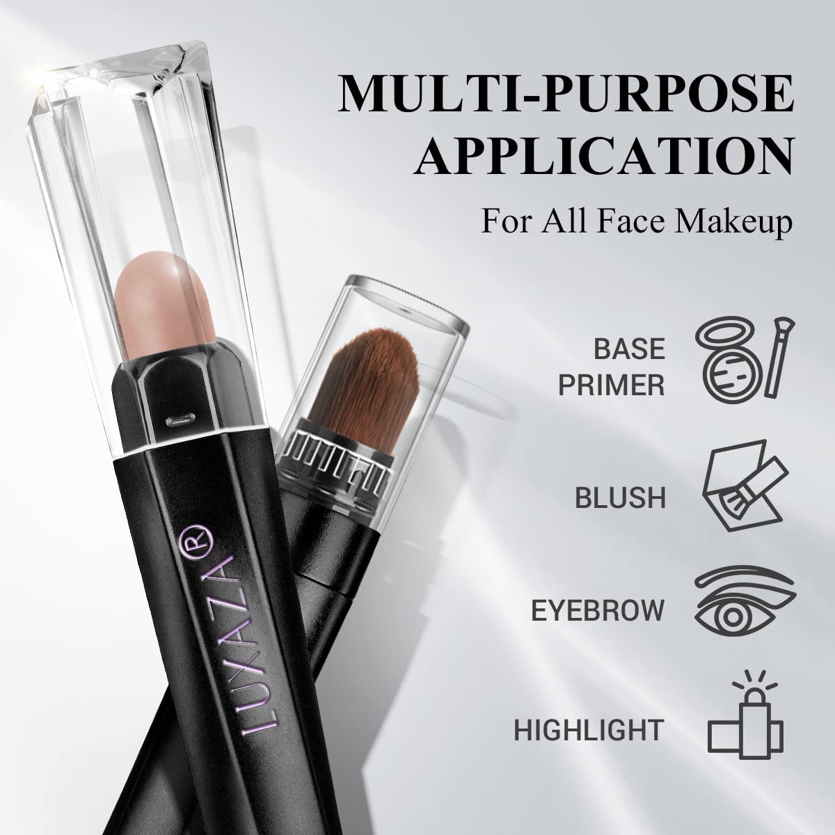 LUXAZA 6PCS Cream Eyeshadow Stick Set A10 Quartz Pink – Metallic & Matte Shimmer Shades