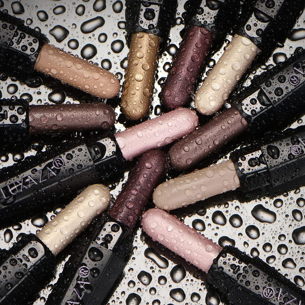 LUXAZA 6PCS Cream Eyeshadow Stick Set A10 Quartz Pink – Metallic & Matte Shimmer Shades