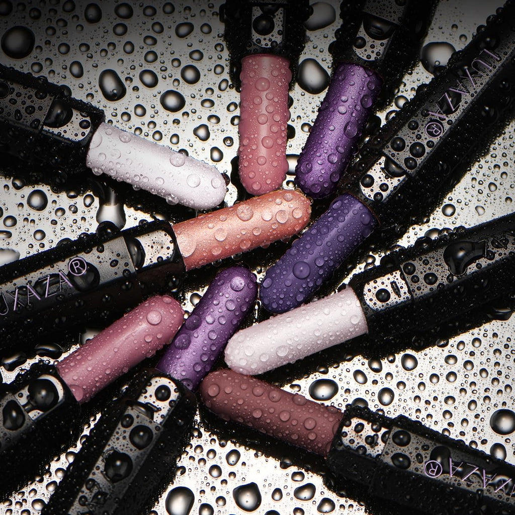 LUXAZA PRO Neutral Eyeshadow Stick 6PCS Set – Pink & Purple Metallic Shimmer Matte Cream Shadow
