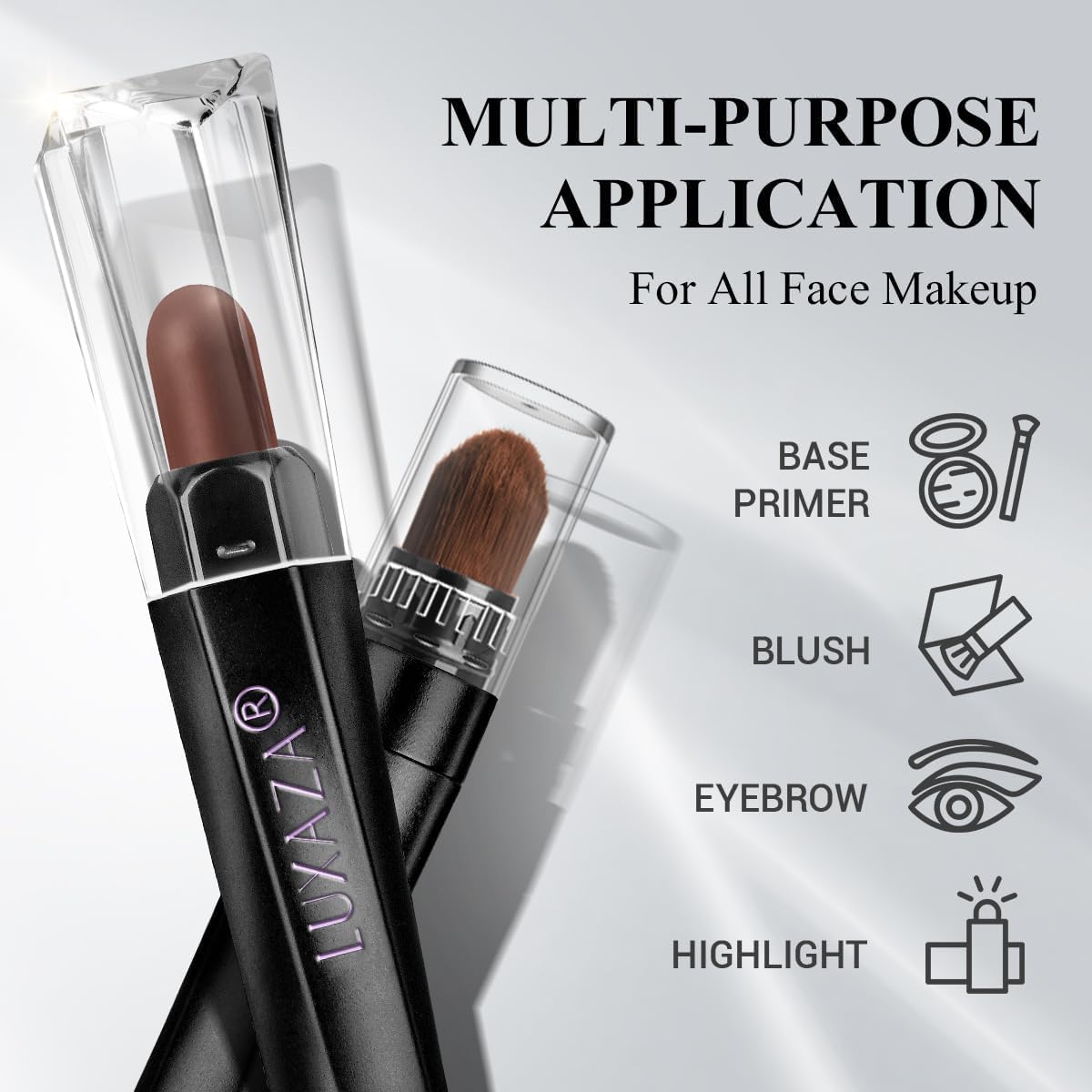LUXAZA PRO Brown Eyeshadow Stick Set 3PCS – Cocoa Island Matte & Neutral Shimmer Palette