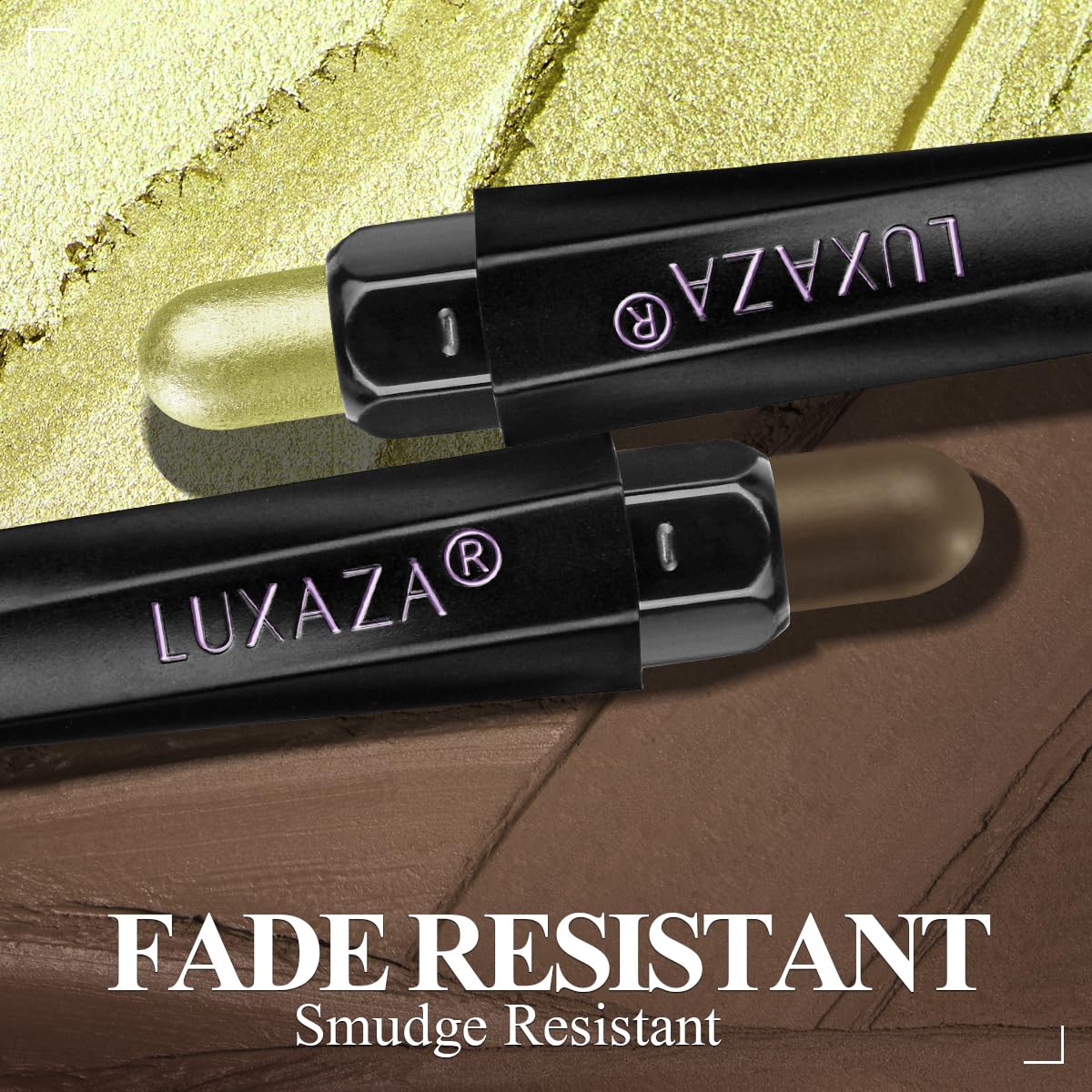 LUXAZA PRO FIREFLIES LIGHT 6-Piece Eyeshadow Stick Set – Green Metallic Shimmer