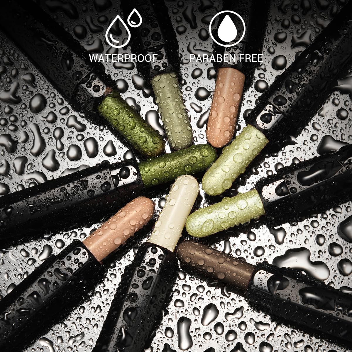 LUXAZA PRO FIREFLIES LIGHT 6-Piece Eyeshadow Stick Set – Green Metallic Shimmer