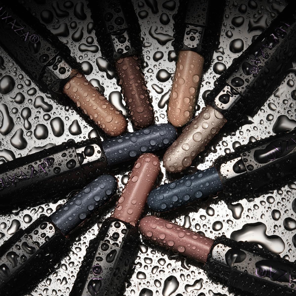 LUXAZA PRO 6PCS Neutral Eyeshadow Stick Set – Matte Cream Eye Shadow & Eyeliner Pencil in B3 Iced Oat