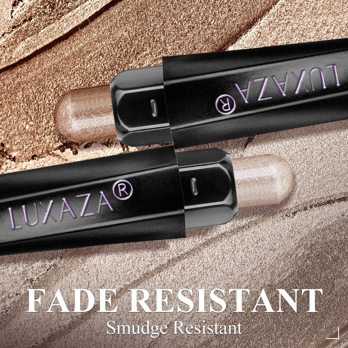 LUXAZA PRO Neutral Eyeshadow Stick Set | Waterproof, Long-Wear, Cinnamon Coco