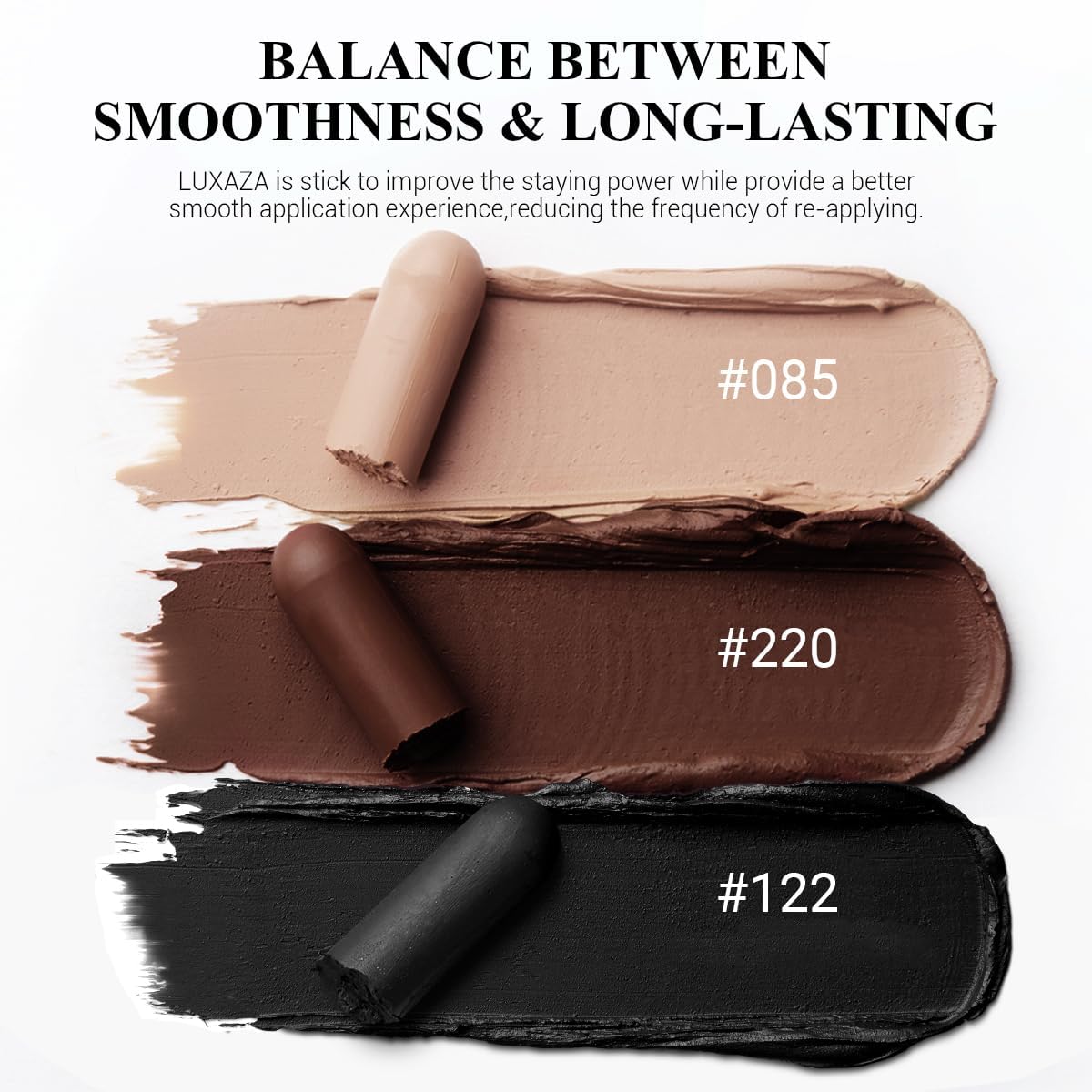 LUXAZA PRO Brown Eyeshadow Stick Set 3PCS – Cocoa Island Matte & Neutral Shimmer Palette