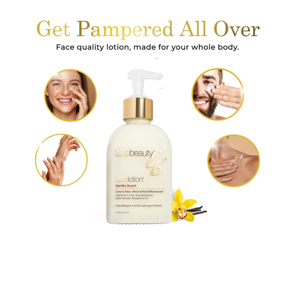 LUXEBEAUTY Luxe Beauty Non Greasy Hyaluronic Acid Moisturizer – Vanilla Lotion