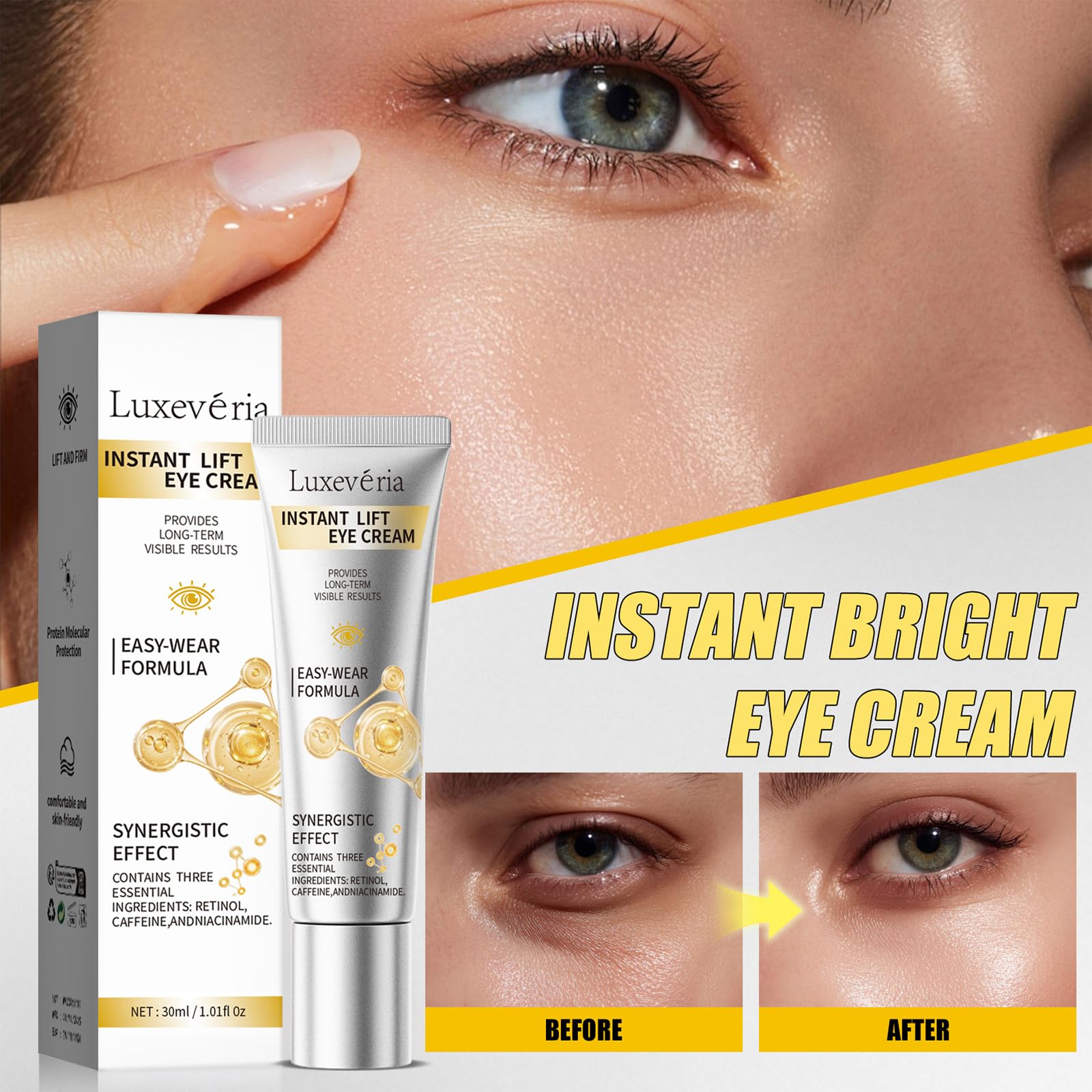 Luxeveria Eye Lifting Cream | Gentle Eye Tightening & Hydration