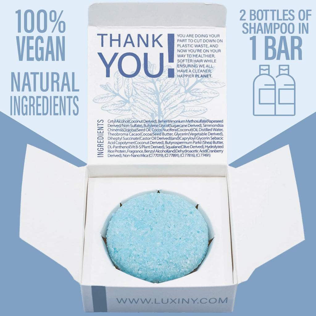 Luxiny Bay Rum Shampoo Bar – 3-in-1 Vegan, Sulfate-Free, Made in USA | Travel-Friendly