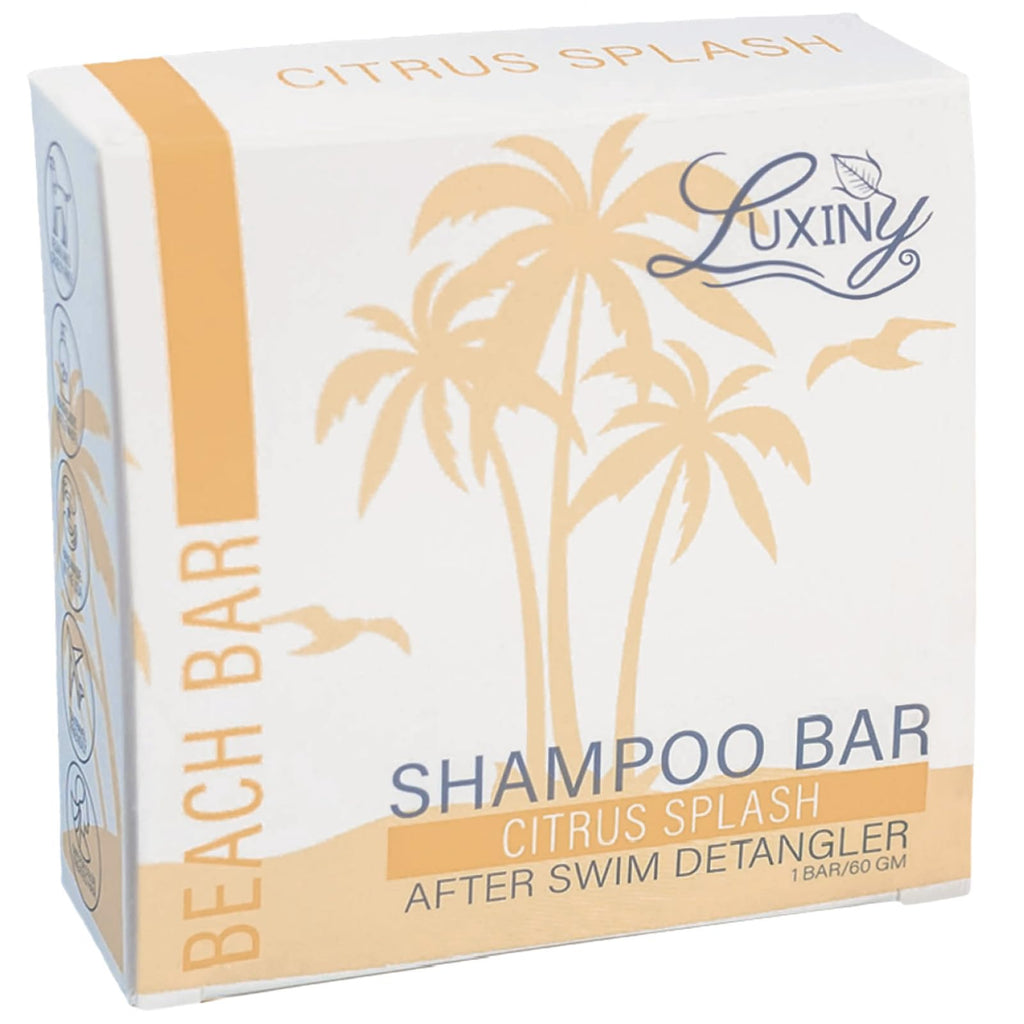 Luxiny Citrus Splash Shampoo Bar – Vegan, Sulfate-Free, Made in USA | Up to 60 Washes