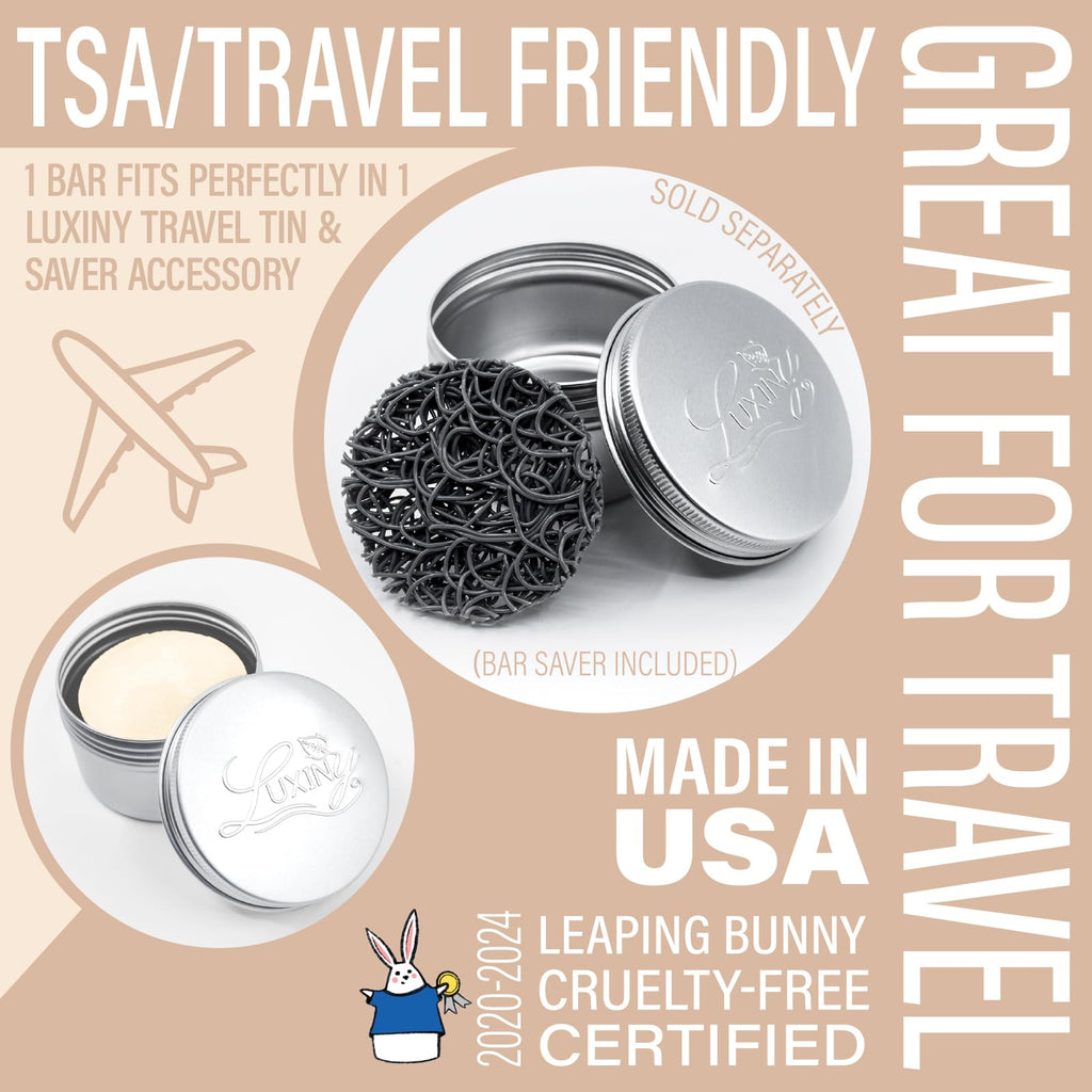 Luxiny Natural Fragrance Free Conditioner Bar – Sulfate-Free, Made in USA, 50g, Up to 75 Uses