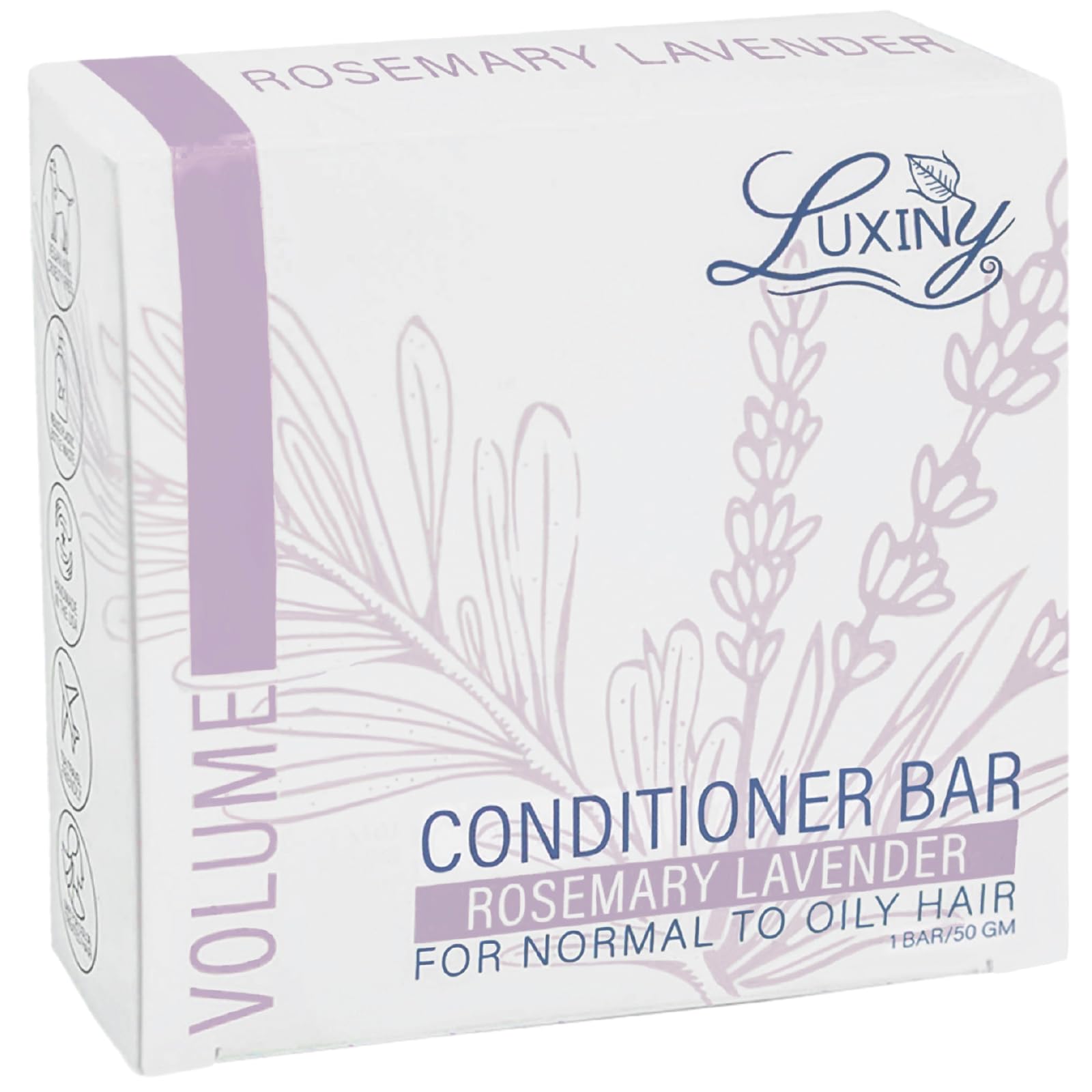 Luxiny Rosemary Lavender Natural Conditioner Bar – Sulfate-Free, Made in USA
