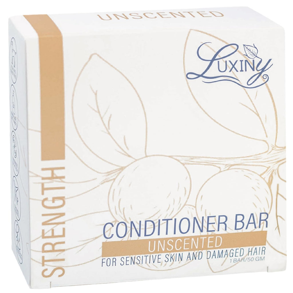 Luxiny Natural Fragrance Free Conditioner Bar – Sulfate-Free, Made in USA, 50g, Up to 75 Uses