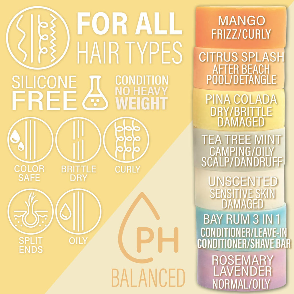 Luxiny Pina Colada Hydrating Conditioner Bar — Sulfate-Free, Travel-Friendly, USA-Made (50g)