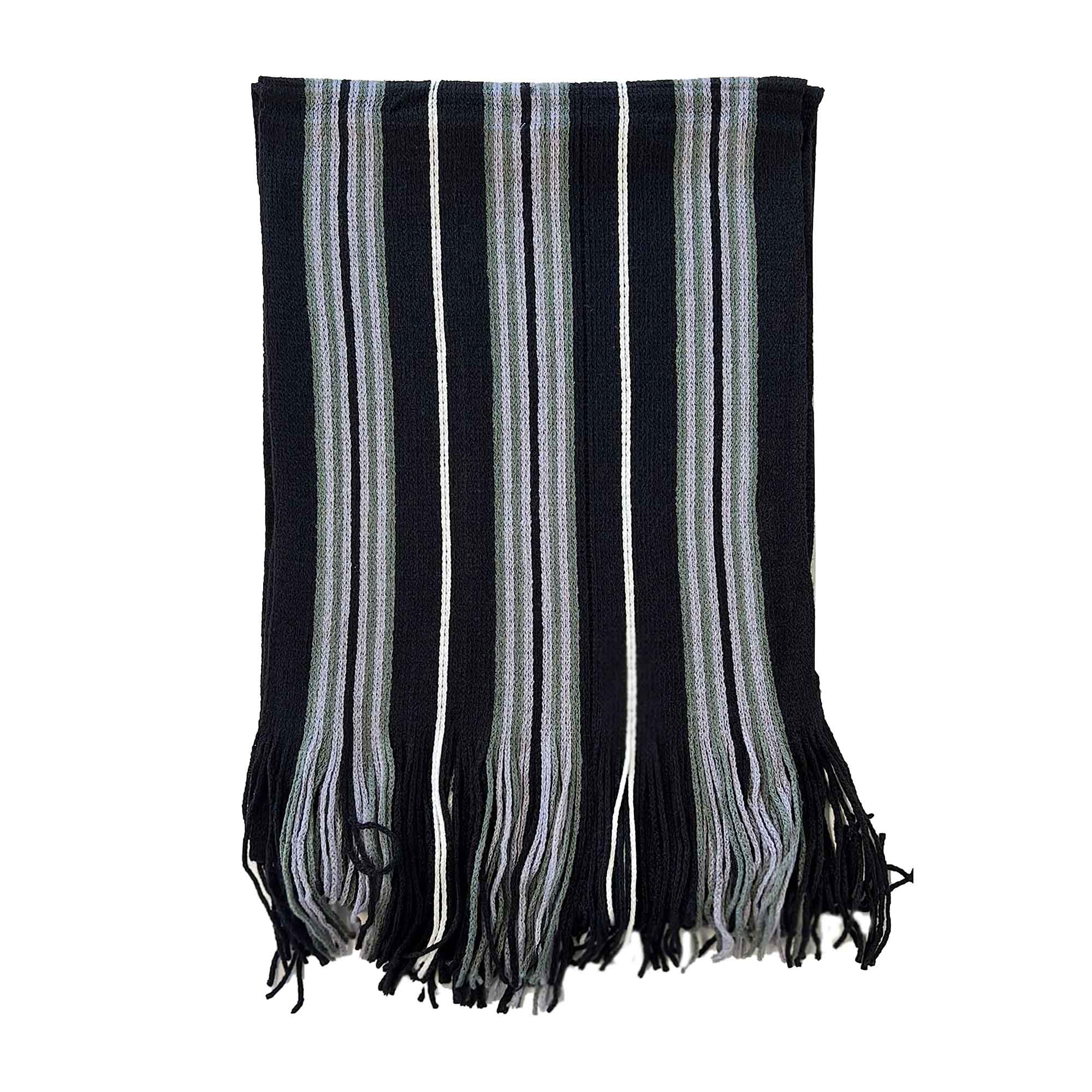 Sock Stack Men's Scarf Long Woven Stripe Design Acrylic Warm Hypoallergenic Winter
