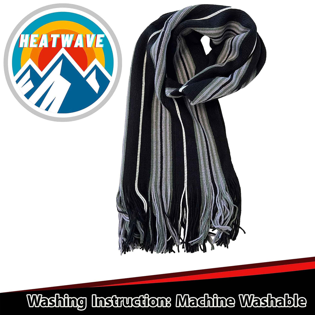 Sock Stack Men's Scarf Long Woven Stripe Design Acrylic Warm Hypoallergenic Winter