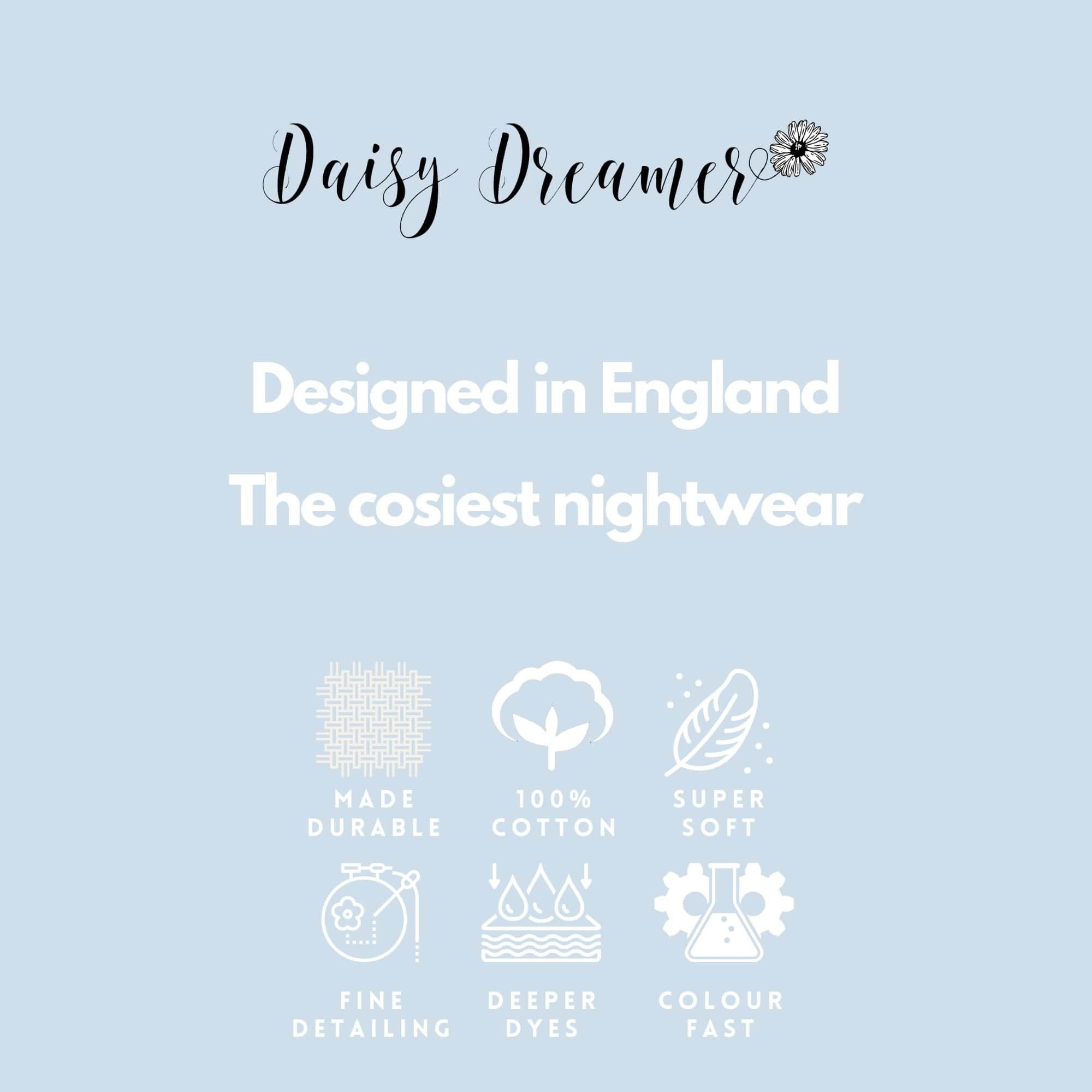 Daisy Dreamer Womens Bath Robe 100% Cotton Terry Towelling Ultra-Absorbent Super Soft Cosy Dressing Gown