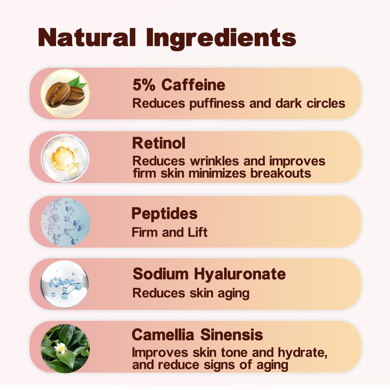 lymznus Caffeine Eye Cream for Dark Circles & Puffiness – Anti-Aging Under Eye Cream, All Skin Types, 0.5 fl oz