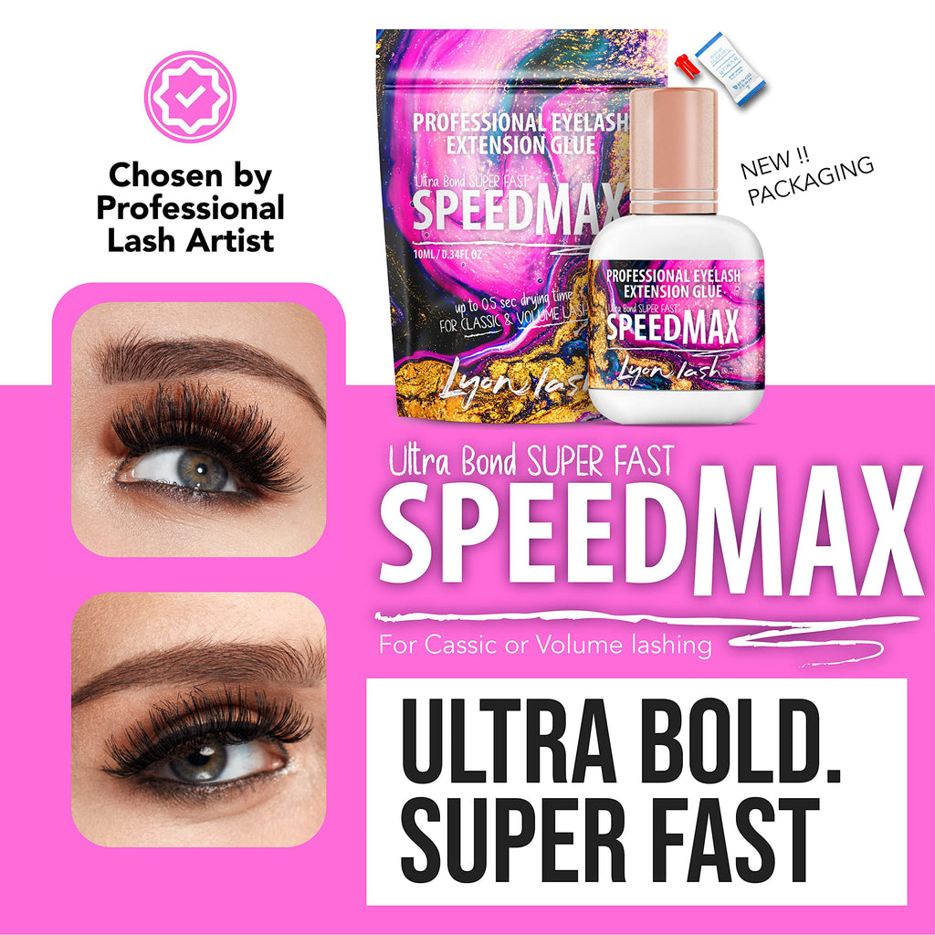 Lyon Lash SPEEDMAX Eyelash Extension Glue – 0.3–1.3s Dry Time | Up to 8 Weeks Retention