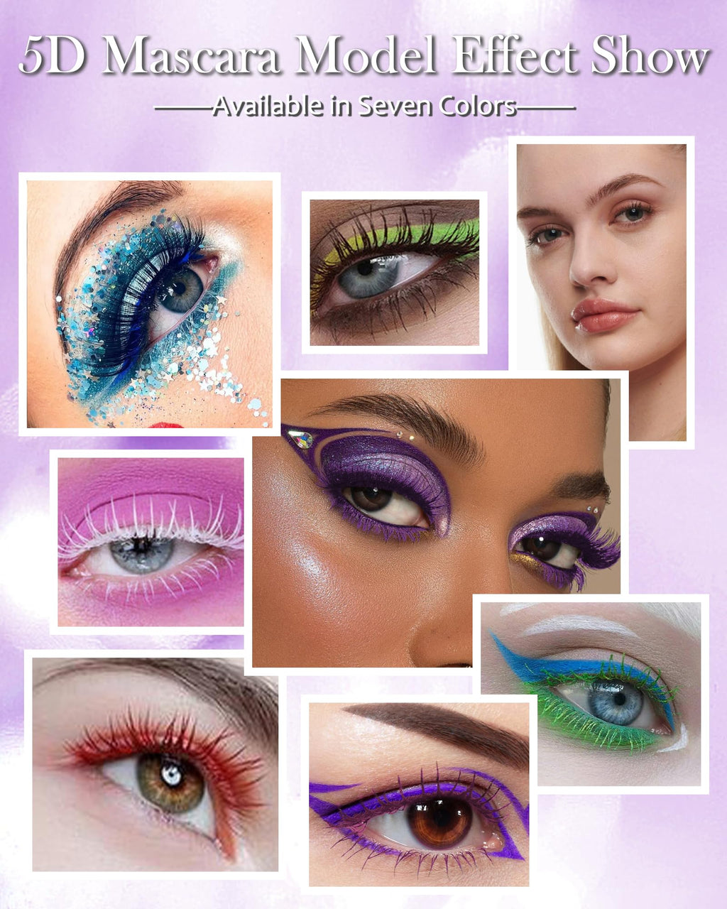 LYSdefeu 5D Colored Mascara – 7 Colors, Waterproof, Volume & Length