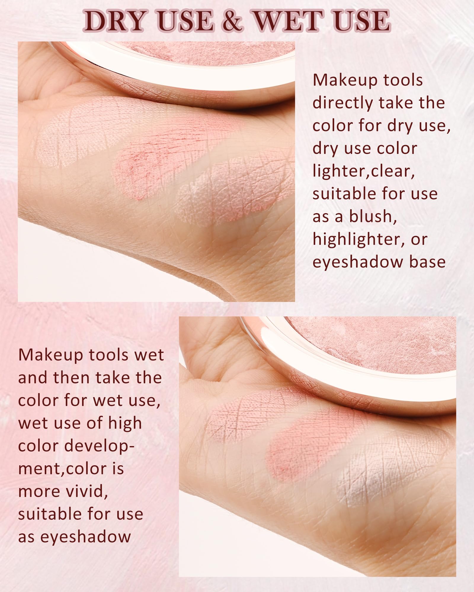 LYSdefeu Baked Blush Peachy Marble Palette – Cruelty-Free Glow Powder