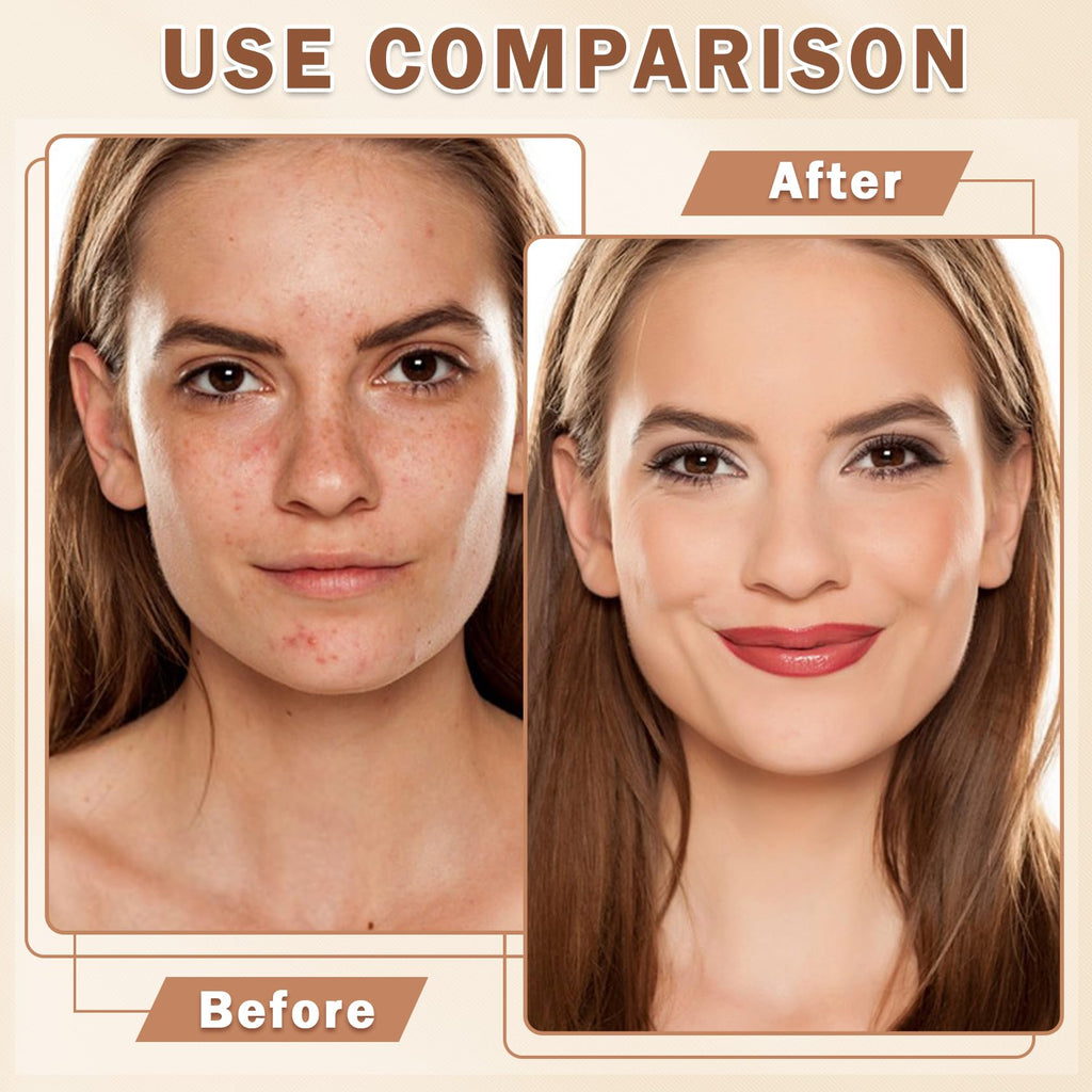 LZXLUKGIR Airbrush Foundation with Primer – Full Coverage, Breathable, Anti-Aging Formula (01 Natural)