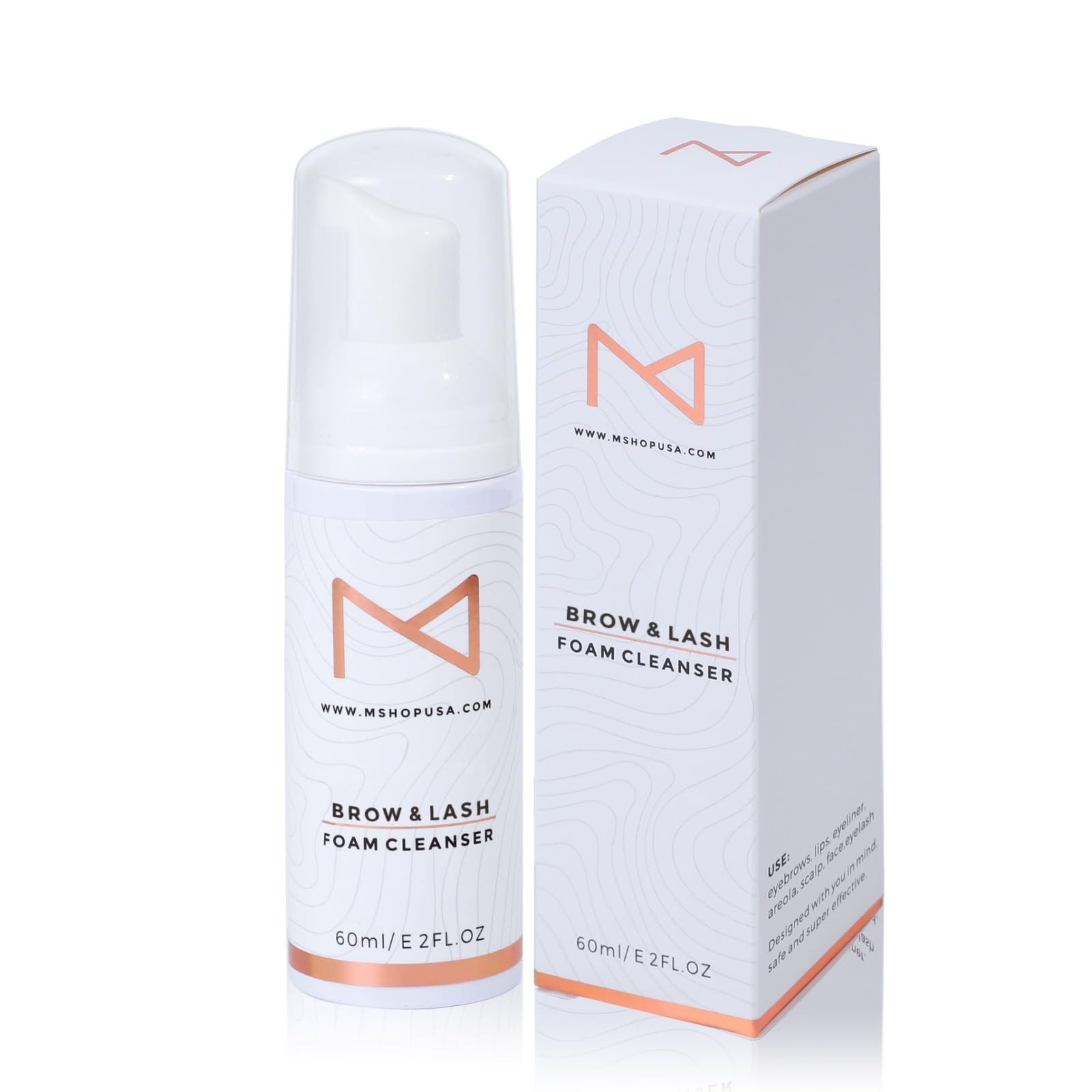 M – Permanent Makeup Brow & Lash Foam Cleanser (60ml) | Gentle PMU Cleaning Solution for Eyelash Extensions