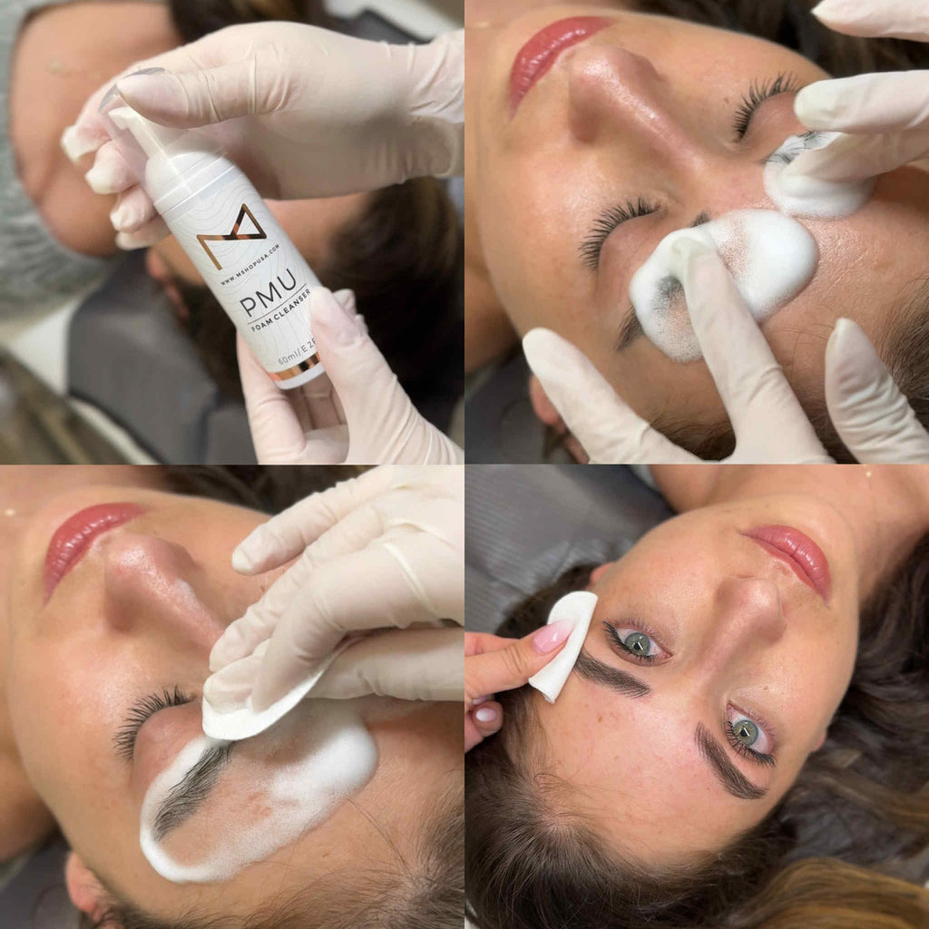 M – Permanent Makeup Brow & Lash Foam Cleanser (60ml) | Gentle PMU Cleaning Solution for Eyelash Extensions