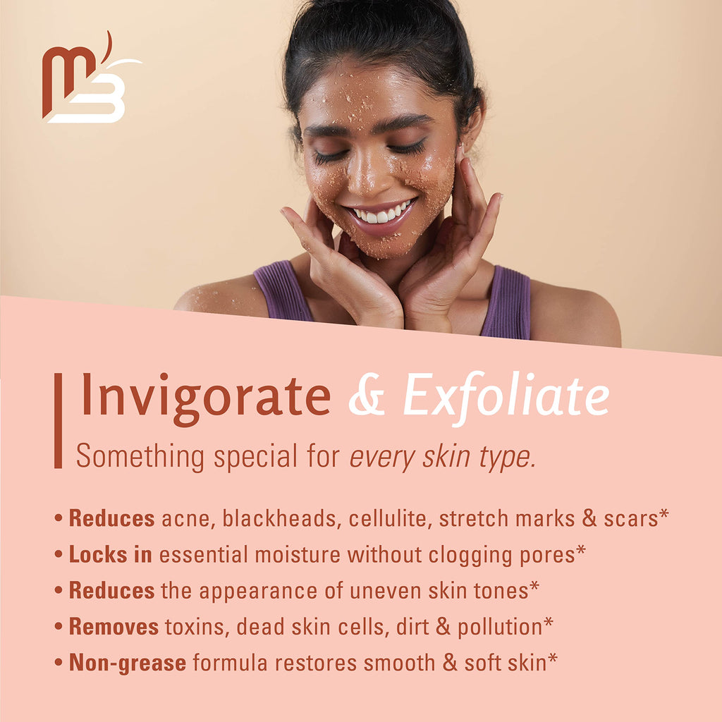 M3 Naturals Himalayan Salt Scrub – Face, Foot & Body Exfoliator with Collagen & Stem Cells (Pack of 2)