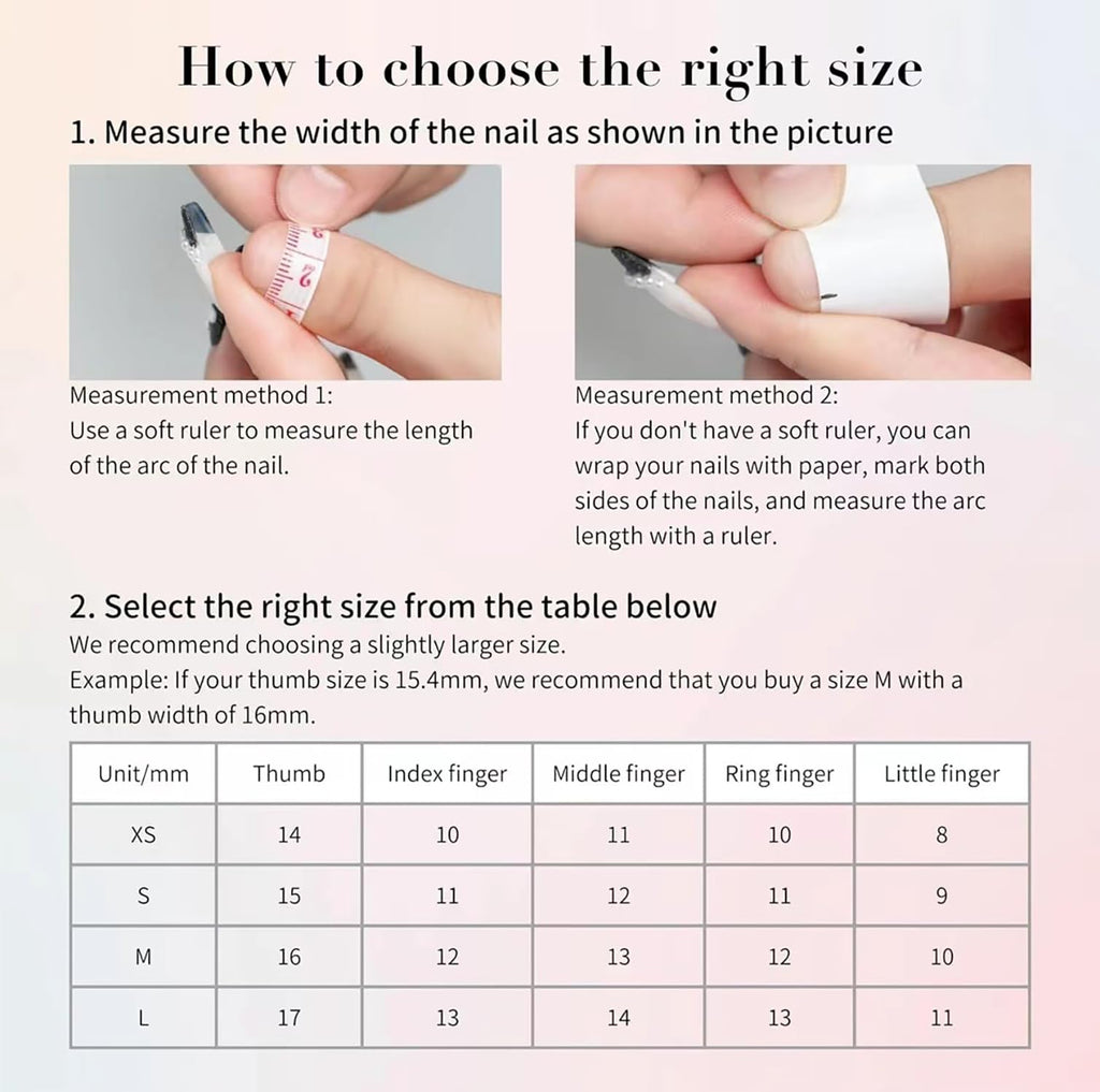 MABKJLF Luxury Press On Nails – Medium Almond 3D Handmade, Reusable ABS Kit