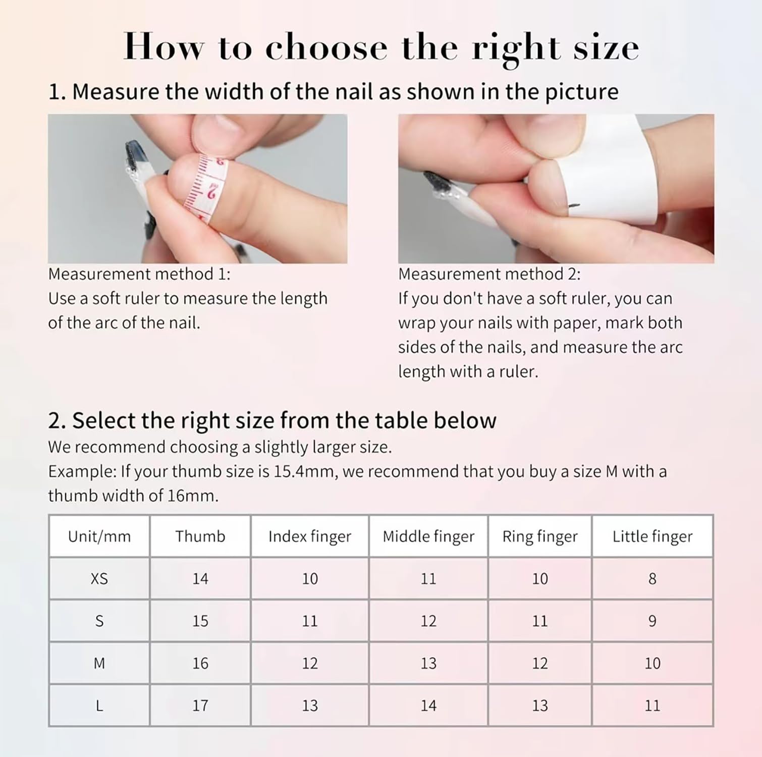 MABKJLF Luxury Press On Nails – Medium Almond French Tip, 3D Floral Design