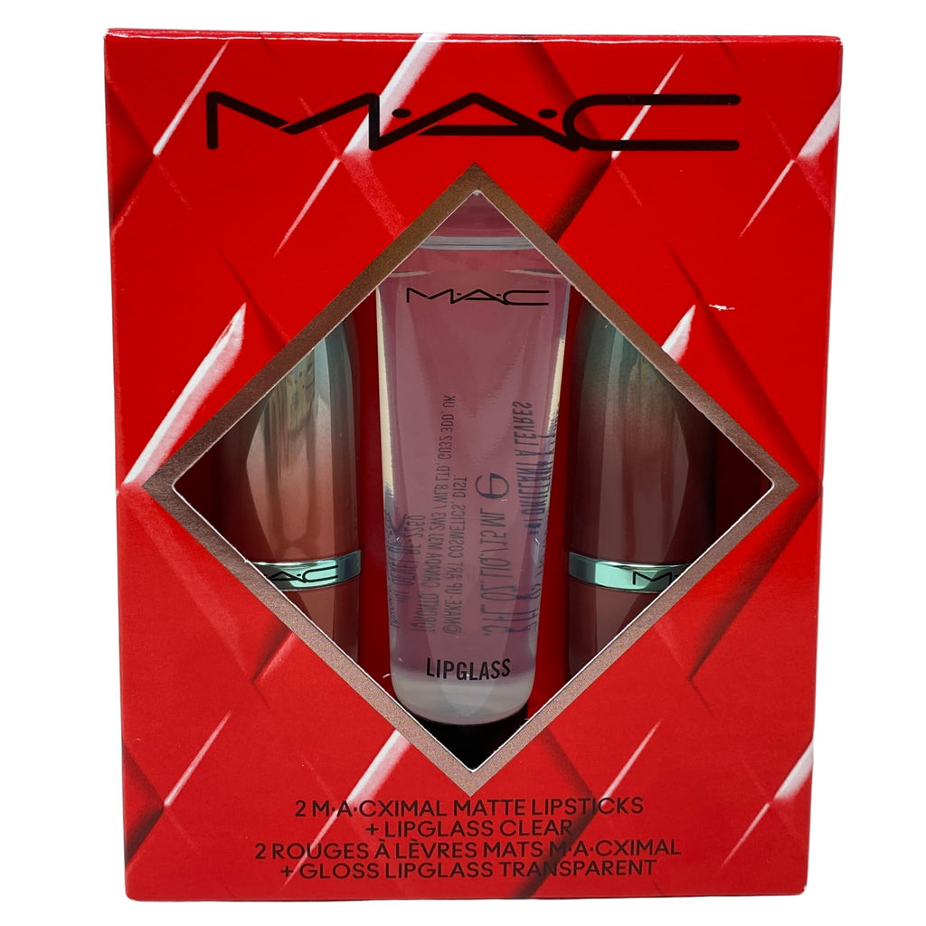 MAC M·A·CX To The Future Lip Trio Holiday 2025 | 2 MACximal Matte Lipsticks + Clear Lipglass