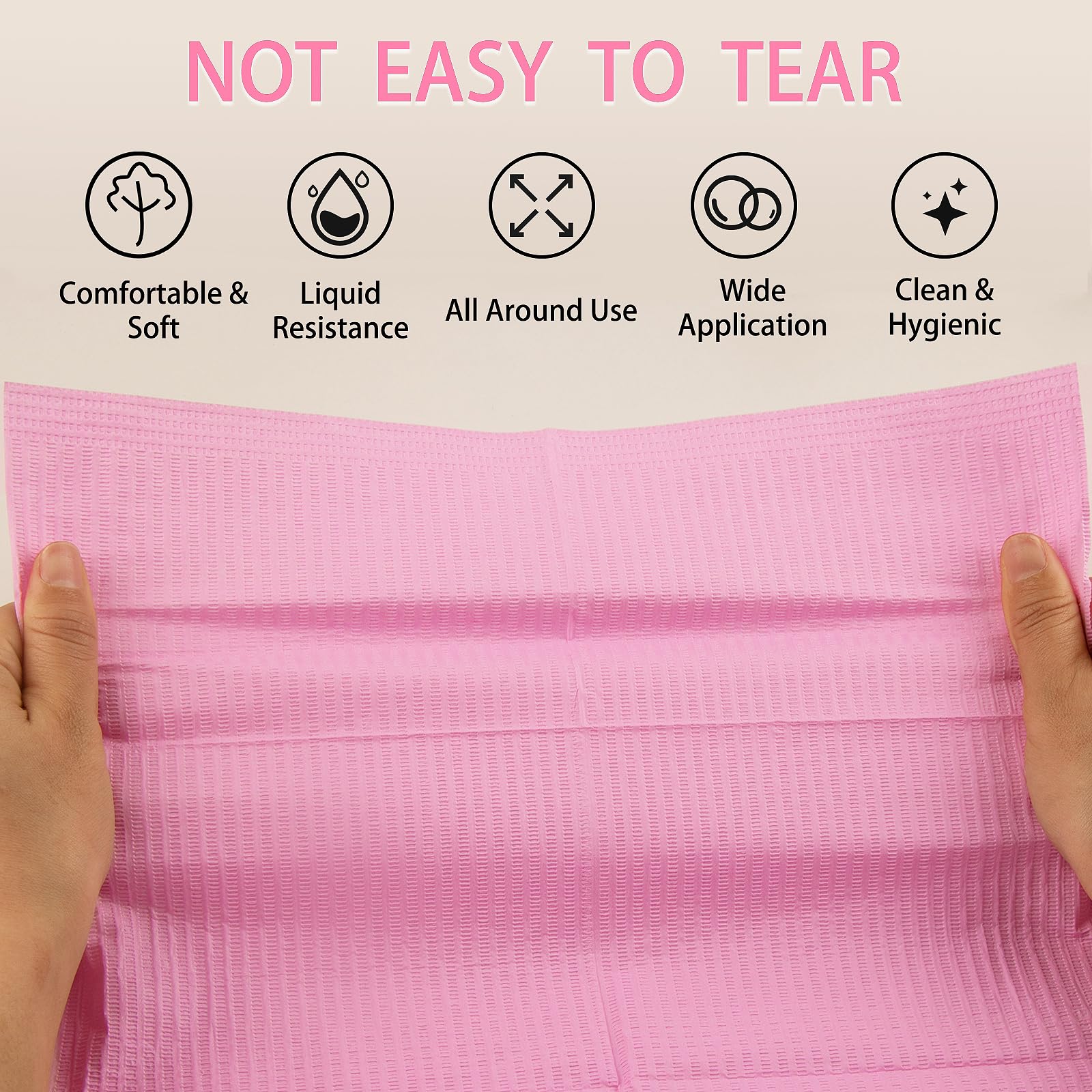 Machine-Ya 80pcs Disposable Nail Mats – Foldable 13x18 Pink Nail Table Covers, Leakproof & Soft