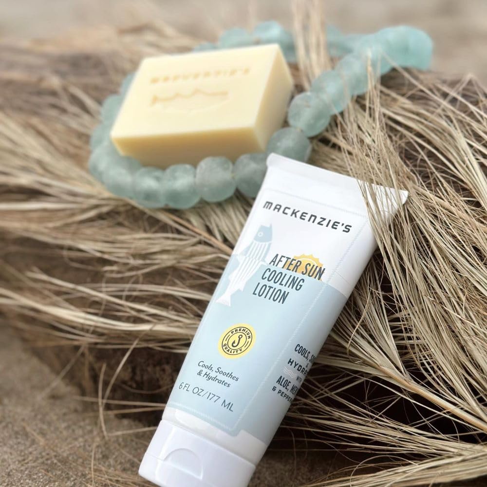 MacKenzie's After Sun Cooling Lotion – Natural Body Lotion (6 oz) | Gifts for Men, Fishermen, Cooks, Gardeners