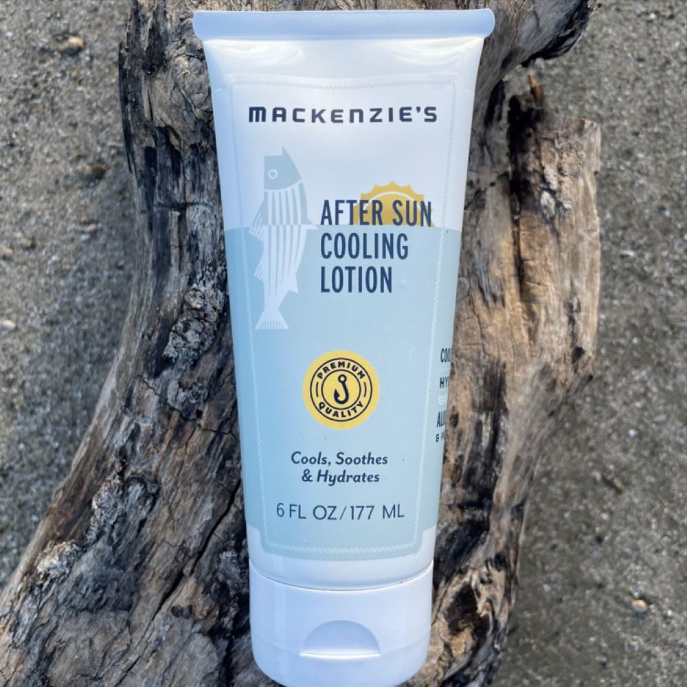 MacKenzie's After Sun Cooling Lotion – Natural Body Lotion (6 oz) | Gifts for Men, Fishermen, Cooks, Gardeners