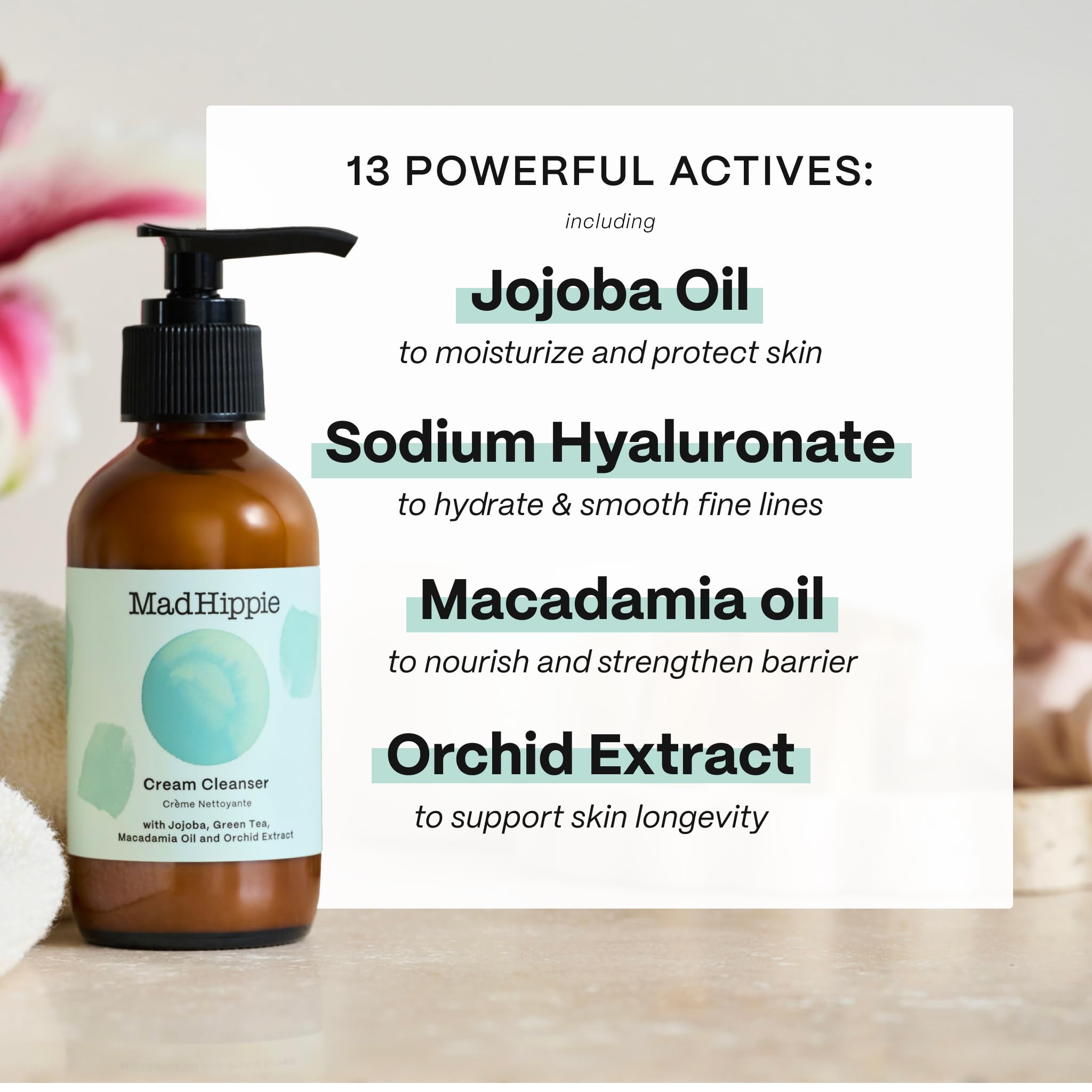 Mad Hippie Face Cream & Cleanser Set — Niacinamide, Matrixyl Peptide Complex, Organic Jojoba Oil (2 Piece Set)