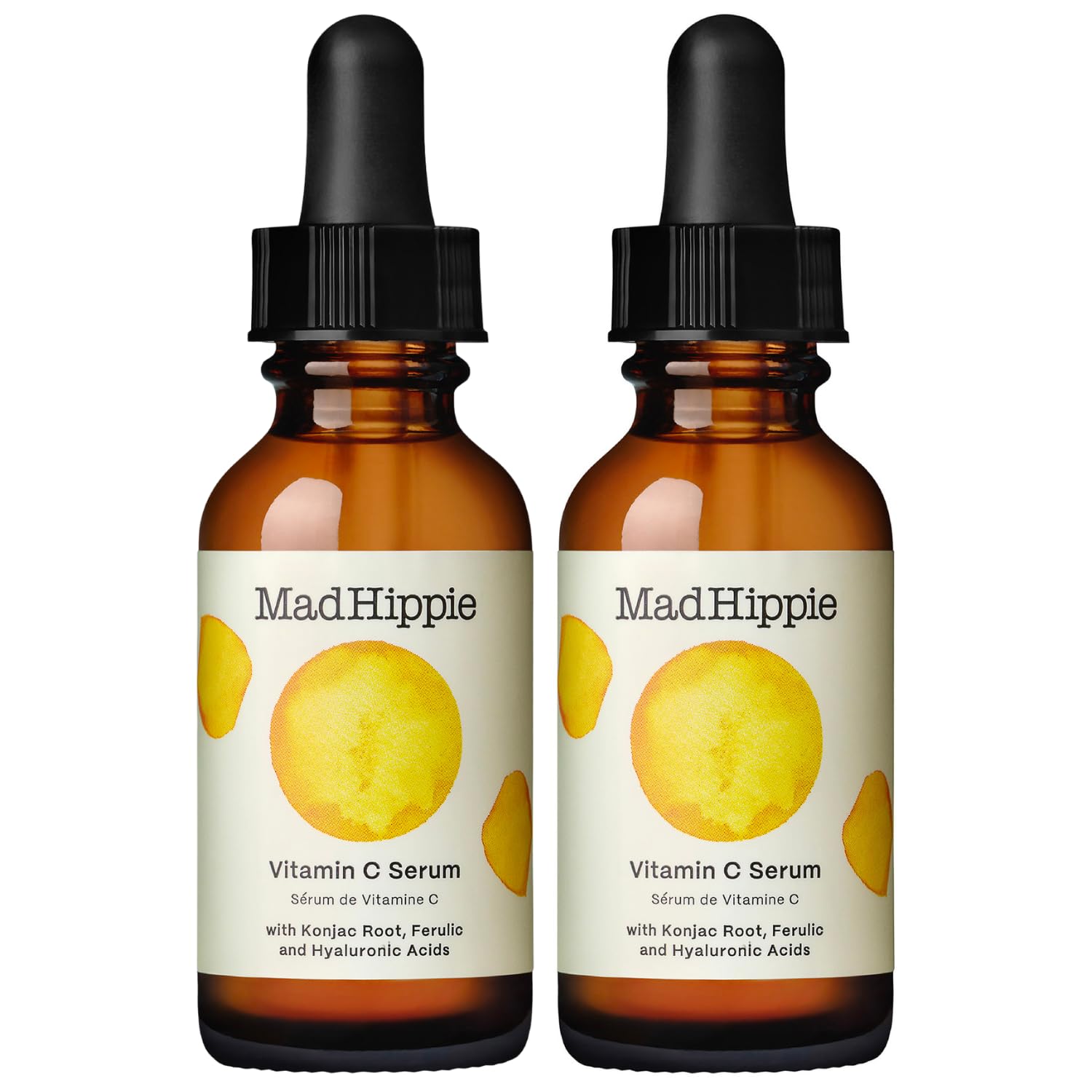 Mad Hippie Vitamin C Serum for Face – Hyaluronic Acid, Ferulic Acid & Vitamin E (2 Pack) | Cruelty-Free Skincare
