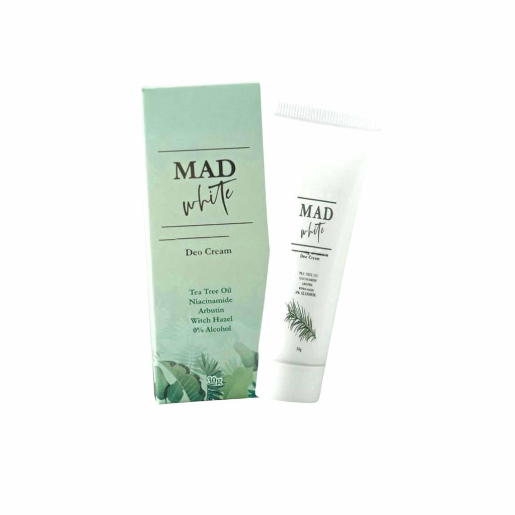 MAD WHITE Underarm Deo Cream with Tea Tree Oil & Niacinamide | 30g Alcohol-Free