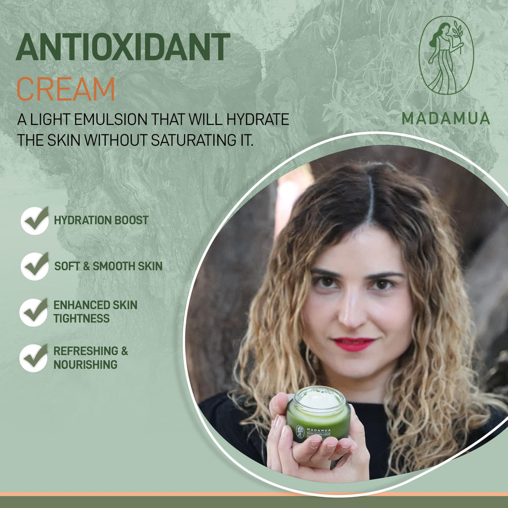MADAMUA Detox Antioxidant Moisturizer Face Cream – Organic Daily Hydration for Dry Skin