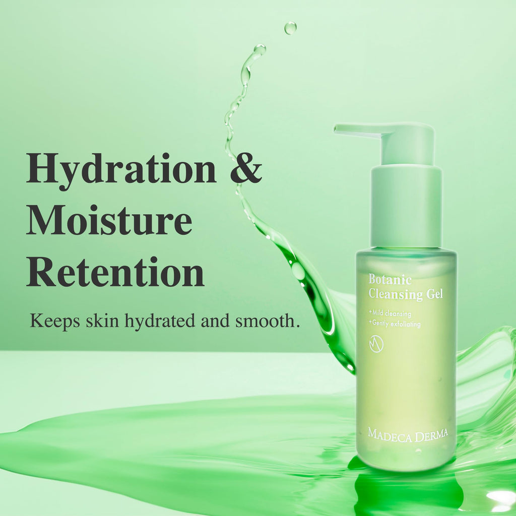 Madeca DERMA Botanic Cleansing Gel – pH-Balancing Cleanser with Centella Asiatica & Tea Tree | Korean Skincare (8.3 fl oz)