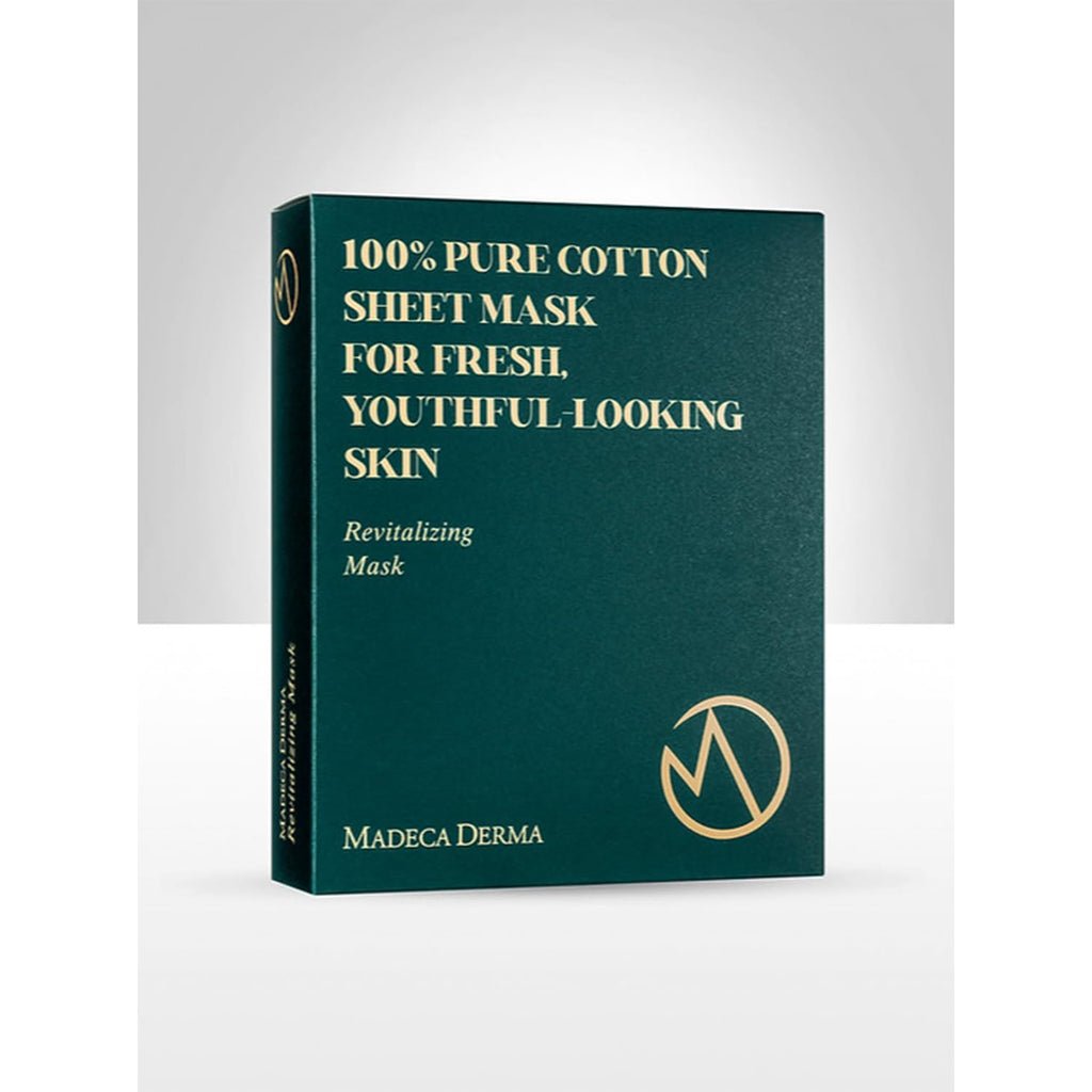 Madeca DERMA Revitalizing Sheet Mask 10pcs — Centella, Hyaluronic Acid & Niacinamide