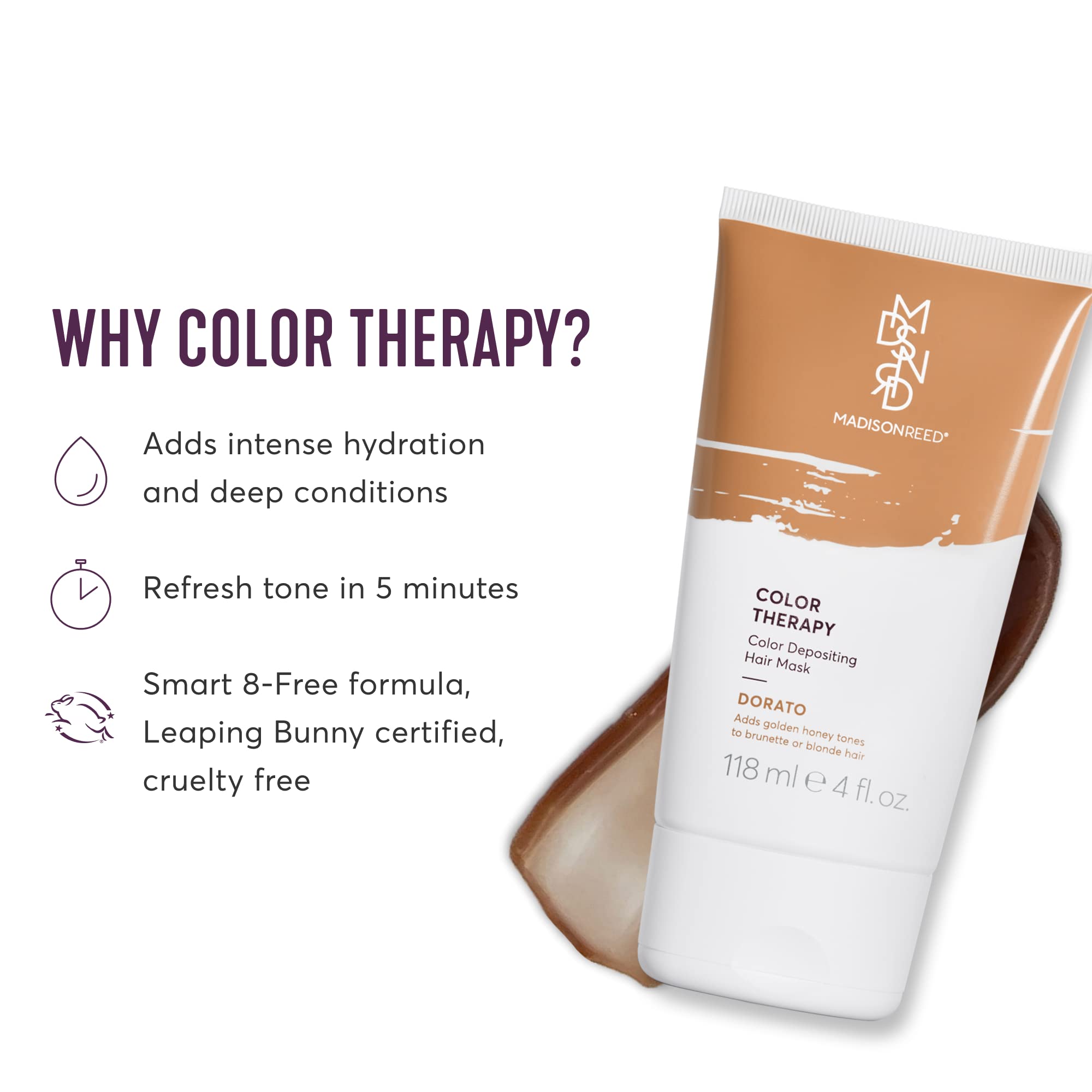 Madison Reed Color Therapy Dorato Hair Mask – Hydrating Color-Deposit Treatment (4 oz)
