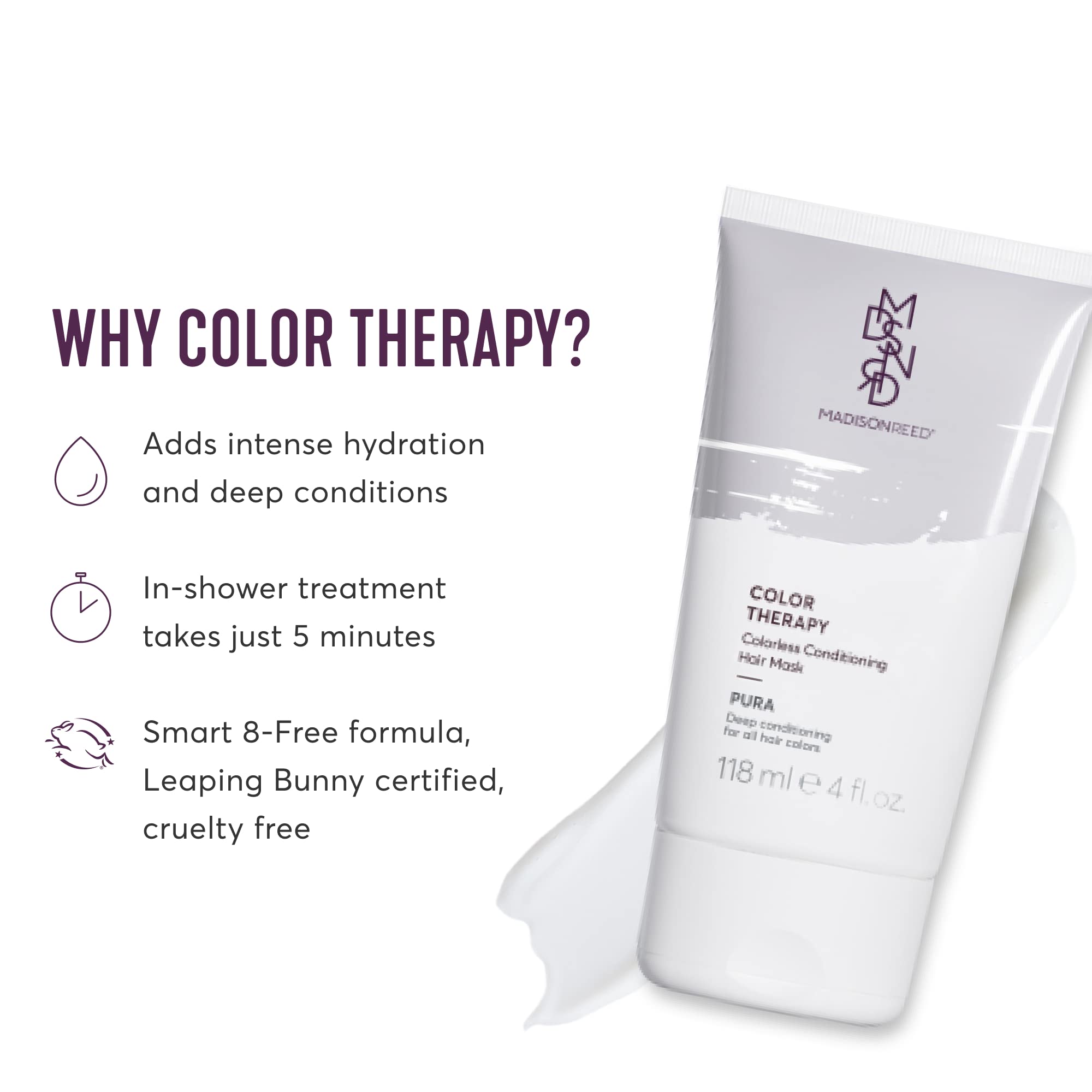 Madison Reed Color Therapy Pura Deep Conditioning Hair Mask | Intense Hydration, Keratin & Argan Oil