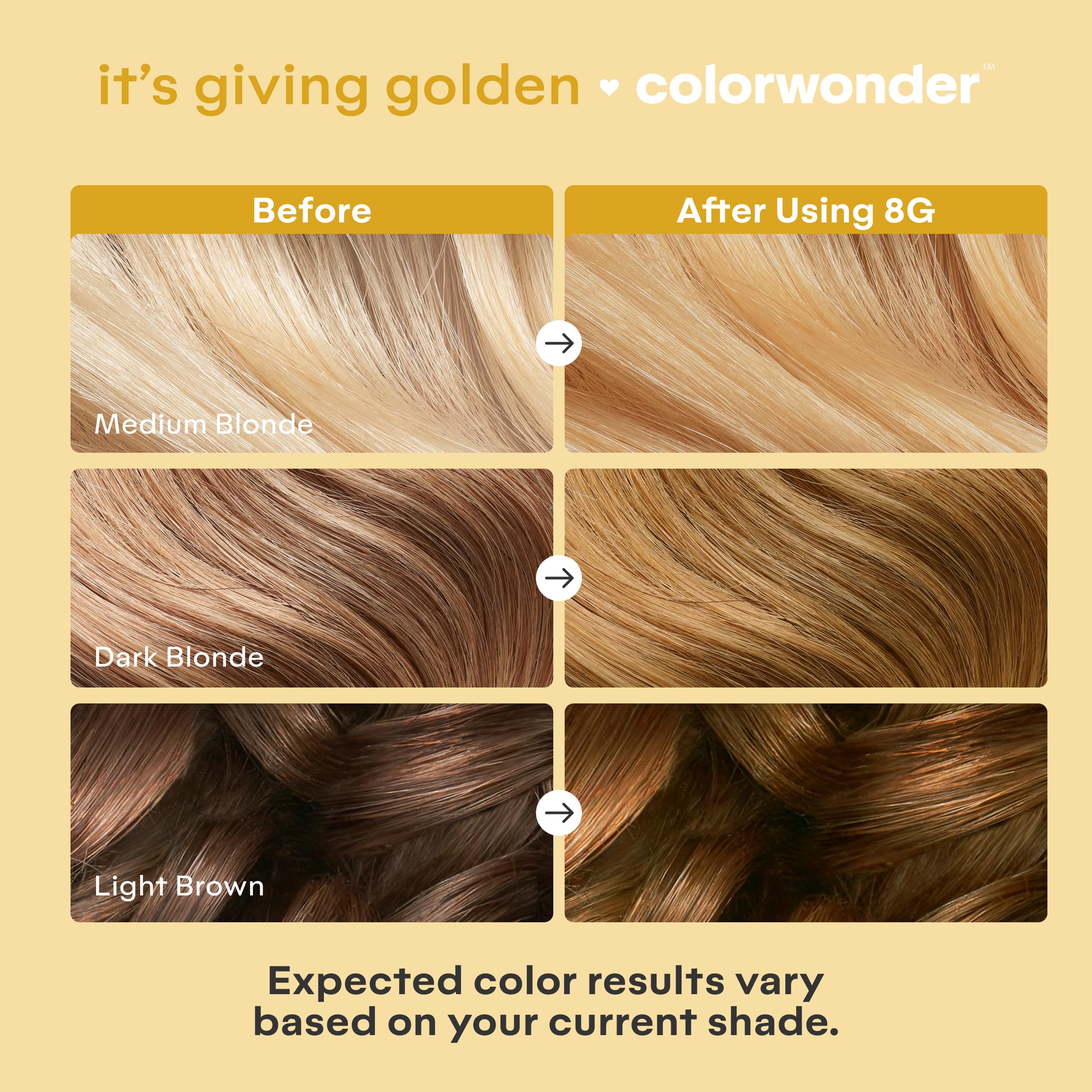 Madison Reed ColorWonder Demi-Permanent Hair Color — Ammonia-Free, Cruelty-Free, 8G Golden Bold (Pack of 2)