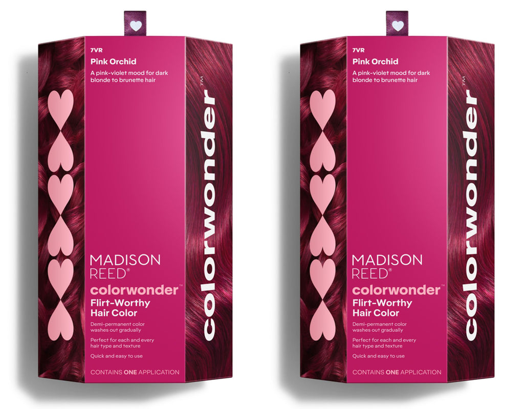Madison Reed Colorwonder Demi-Permanent Hair Color — Pink Orchid (7VR) – Ammonia-Free, Cruelty-Free, Pack of 2