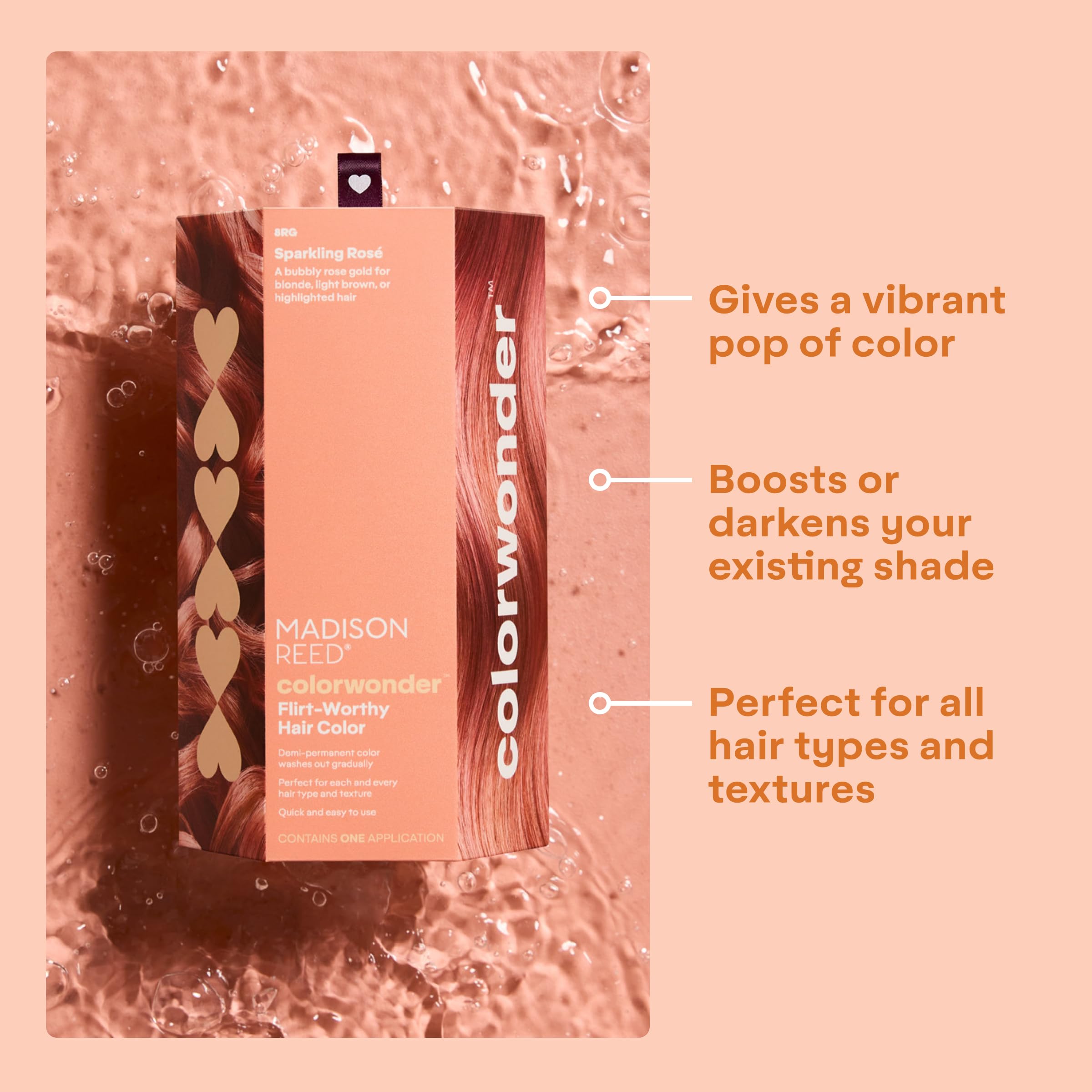 Madison Reed ColorWonder Demi-Permanent Hair Color – Sparkling Rosé (8RG Rose Gold), Ammonia-Free, Cruelty-Free, At-Home Dye, Pack of 2