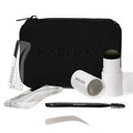 MADLUVV Brow Stamp Kit with 9 Stencils – Easy, Natural-Looking Brows | Spoolie, Travel Bag & Stamp